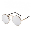 Round Frame Flip-Top Sunglasses