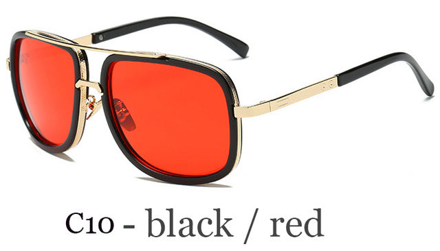 Vintage Square Metal Sunglasses for Men and Women