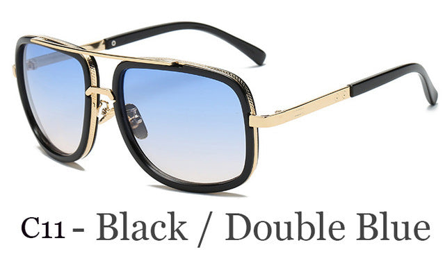 Vintage Square Metal Sunglasses for Men and Women