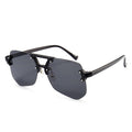 Irregular Gray Ant Frameless Sunglasses