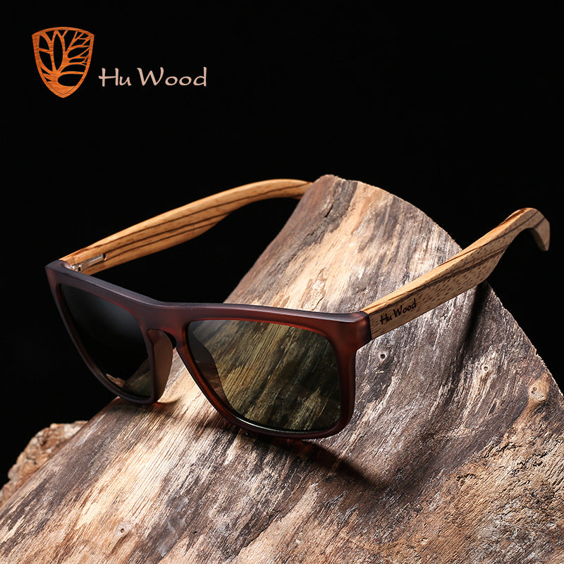 Wooden Square Polarized Sunglasses