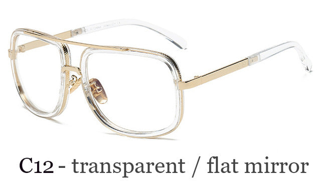 Vintage Square Metal Sunglasses for Men and Women