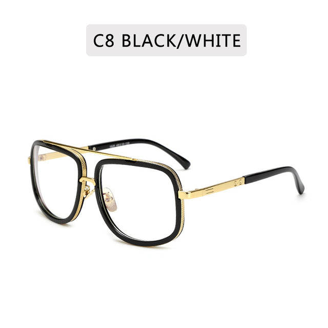 Vintage Square Metal Sunglasses for Men and Women