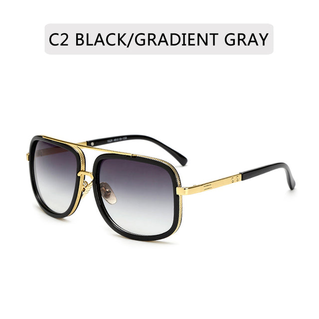 Vintage Square Metal Sunglasses for Men and Women