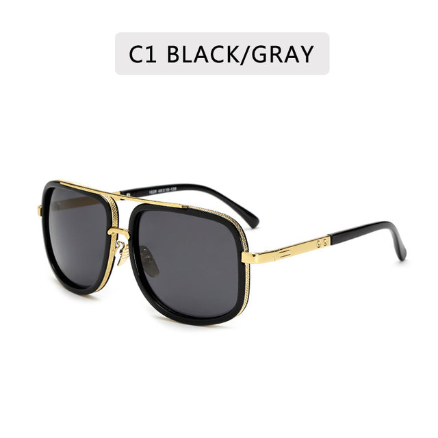 Vintage Square Metal Sunglasses for Men and Women